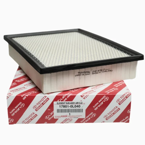 Filtro de aire Toyota 17801-0L040 original para motores Toyota.