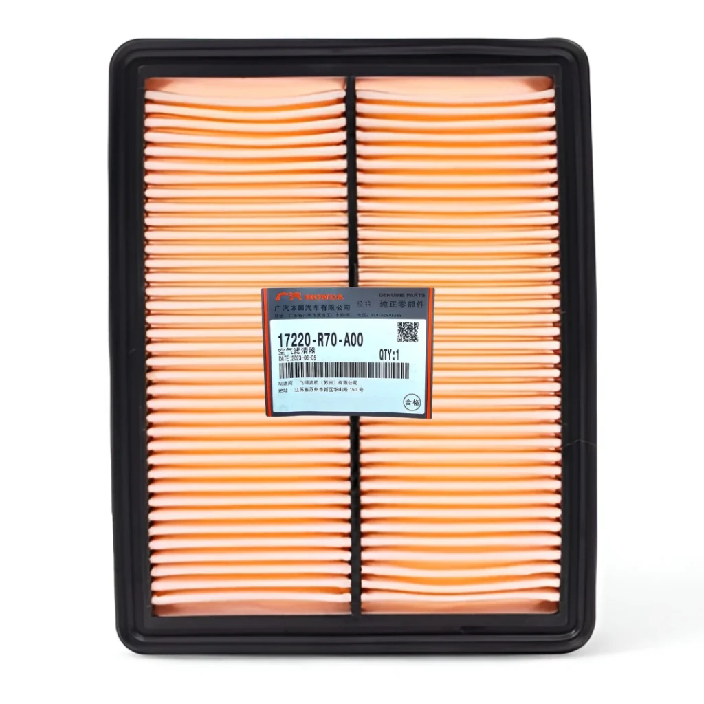 Filtro de aire Honda 17220‑R70‑A00 original.