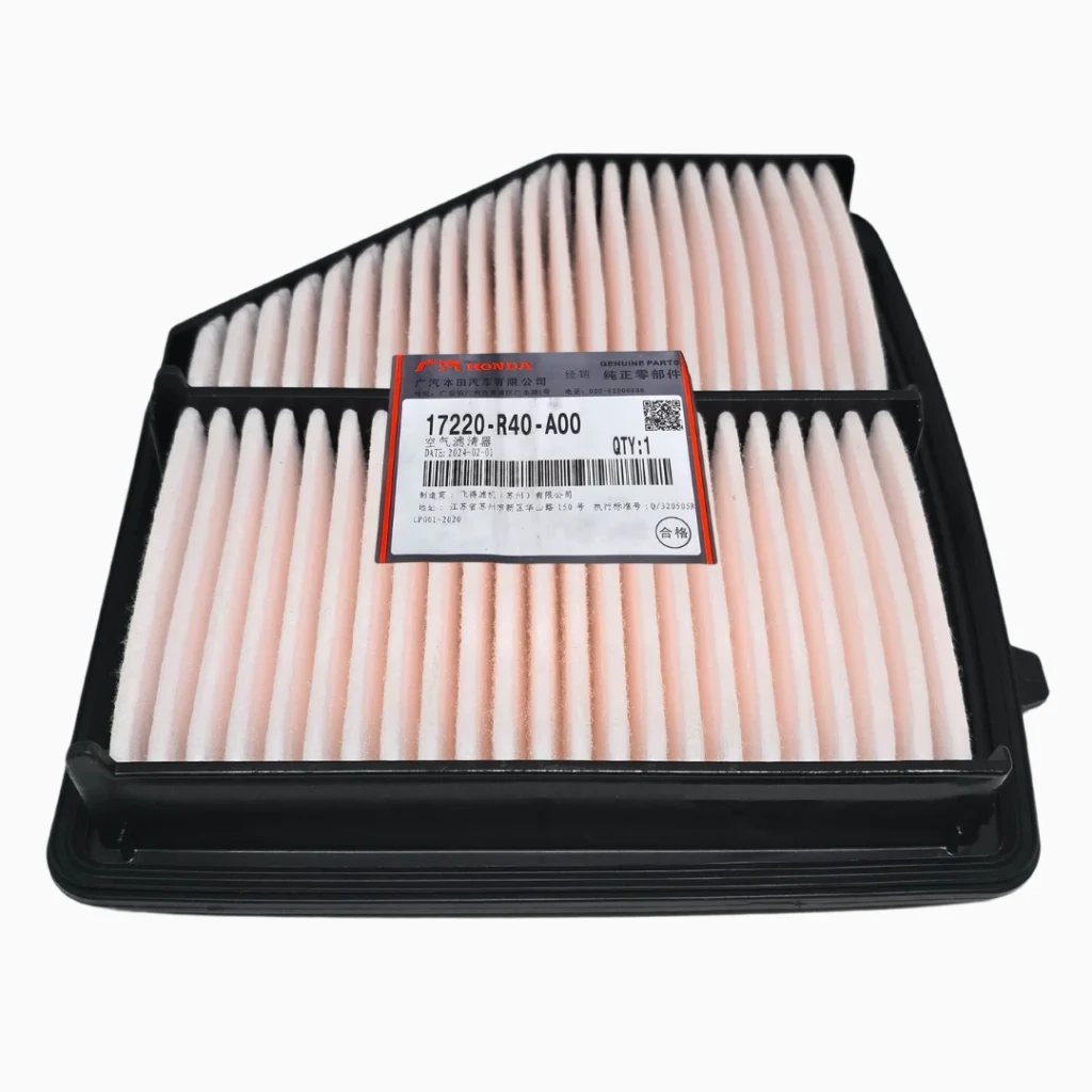 Filtro de aire Honda 17220‑R40‑A00 original.